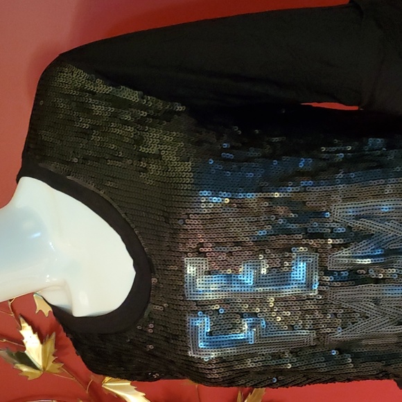 Sequin tunic shirt from England Femme Fatale - Picture 3 of 9